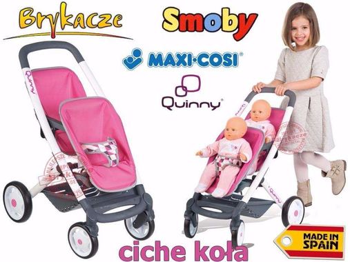 Коляска для куклы двойни Cosi 253297 Smoby 253298