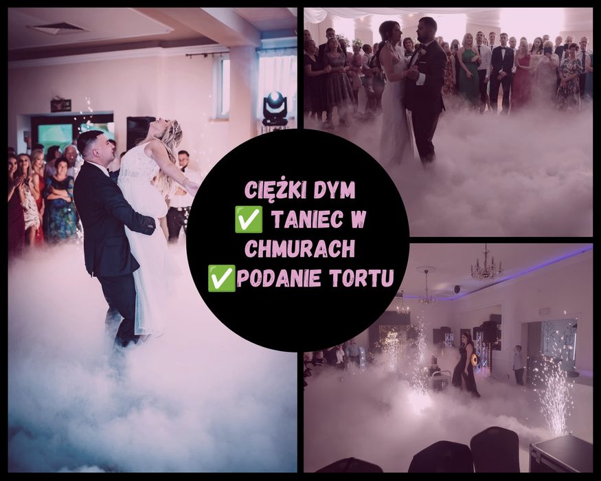 Fotobudka 360 Ciężki dym Fontanna iskier miny dymne