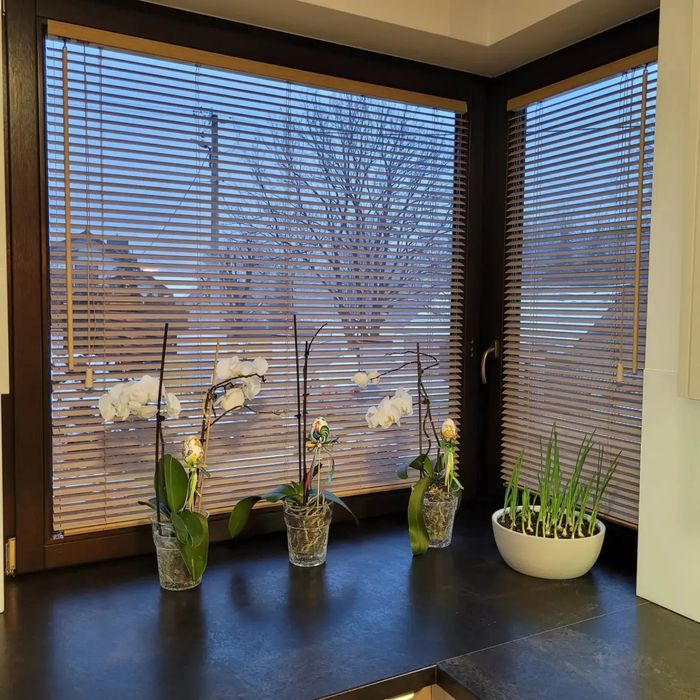 Żaluzje drewniane, bambusowe lub aluminiowe , POMIAR,MONTAŻ