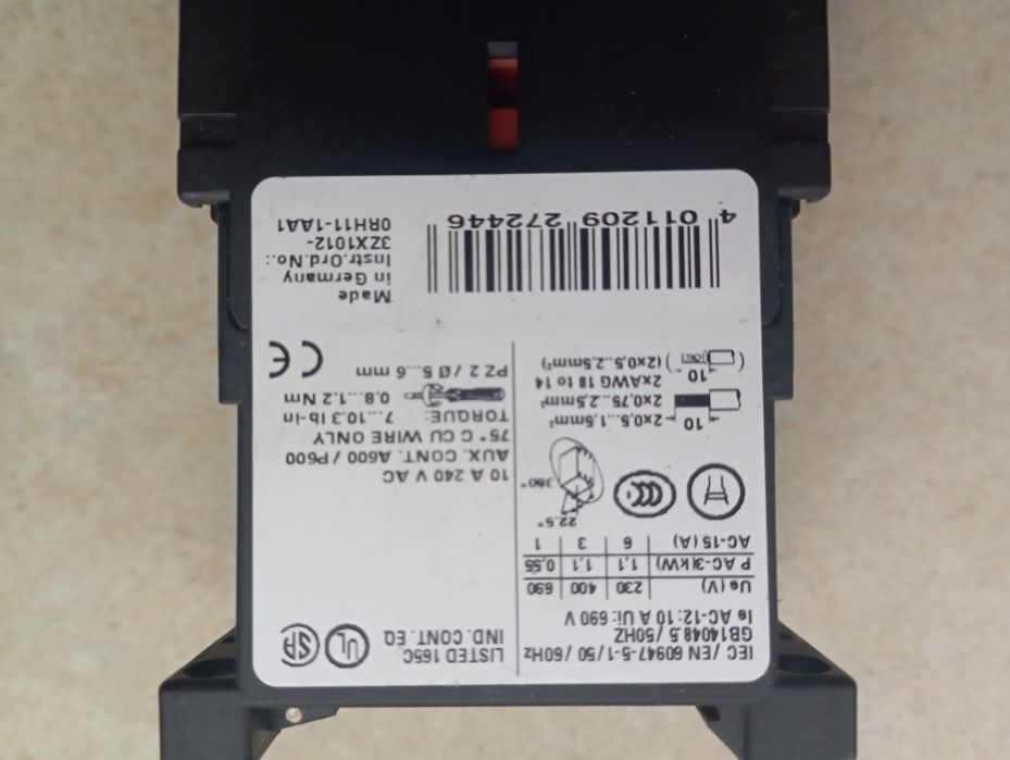 Styczniki Siemens 3RT1015, 3RT1016, 3RH1140, 3RH1122, 3RH1131