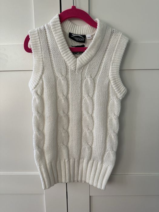 Dzianinowa sweterkowa kamizelka bezrękawnik pulower Slazenger 122/128