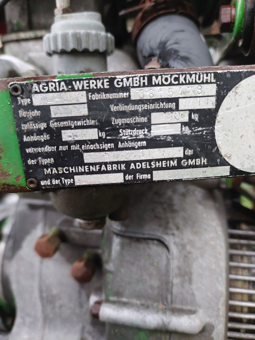 Traktorek jednoosiowe glebogryzarka agria 2400