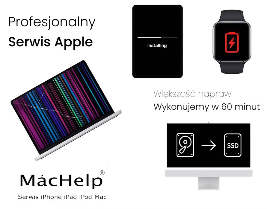 Serwis Apple iPhone, iPad, MacBook, iMac, Apple Watch MacHelp Katowice