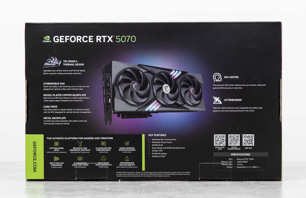 Відеокарта MSI GeForce RTX 5070 12G GAMING TRIO OC