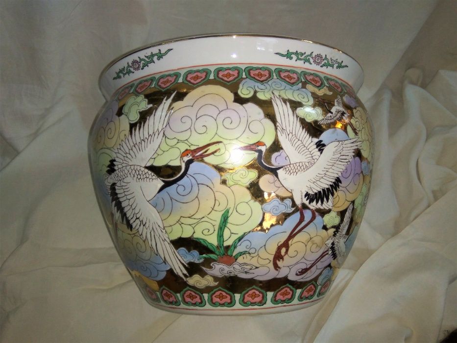 Aquário Cachepot Chinês Anos 70