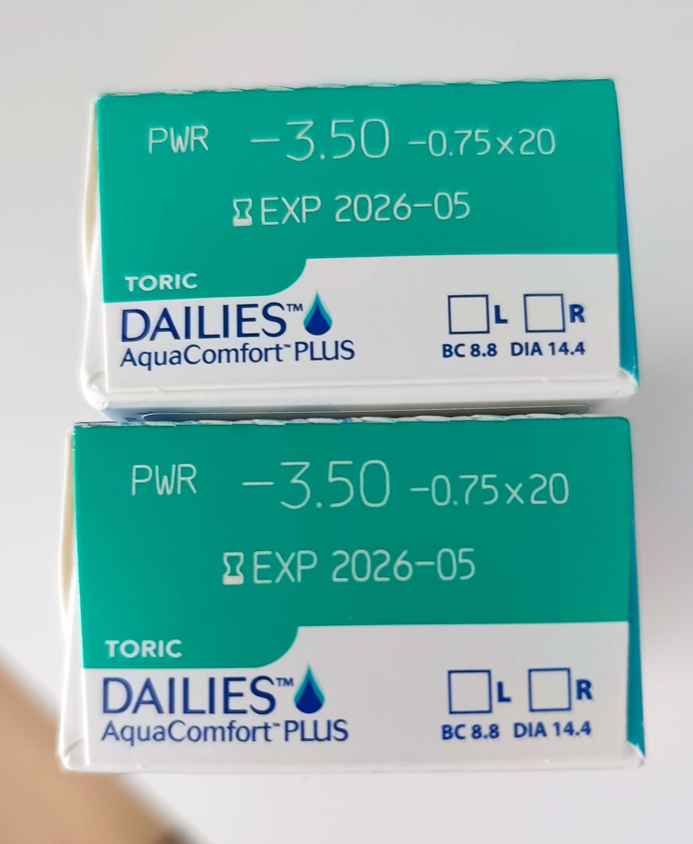 Soczewki Toryczne Dailies AquaComfort Plus TORIC -3,5 -0,75x20 60sztuk