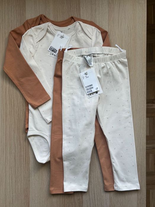 Zestaw 4 szt. body legginsy H&M 92 cm
