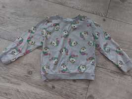 Bluza jednorożce 98-104 H&M