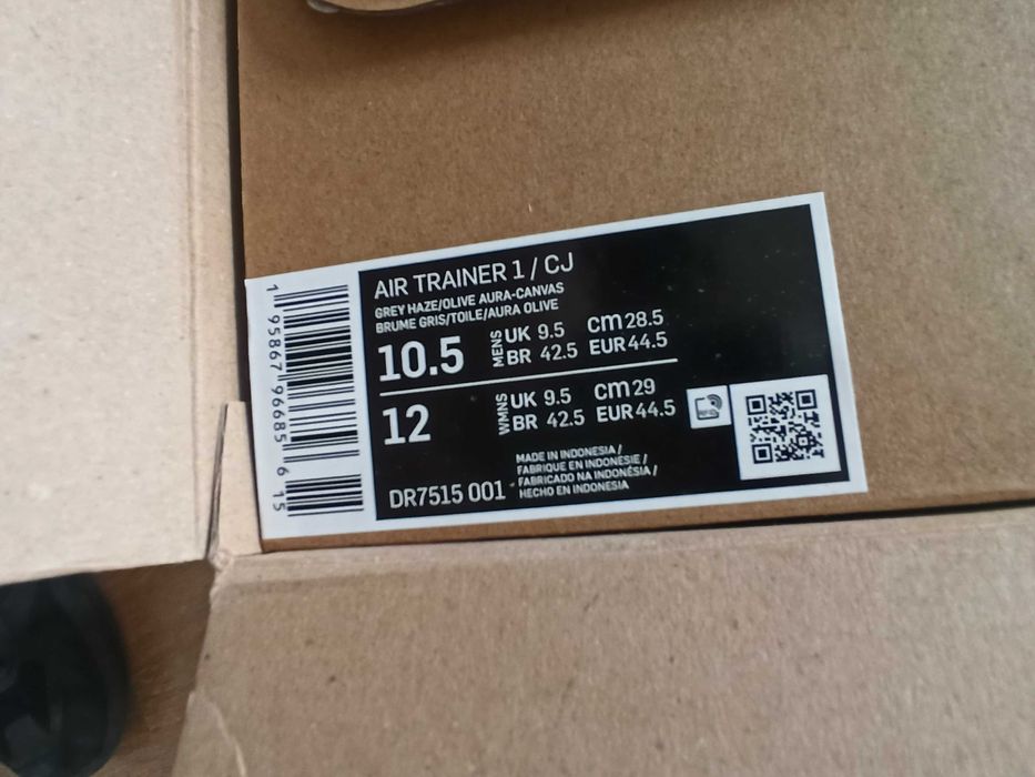 (r. 44,5) Nike Air Trainer 1 SP Travis Scott Grey Haze DR7515,-001