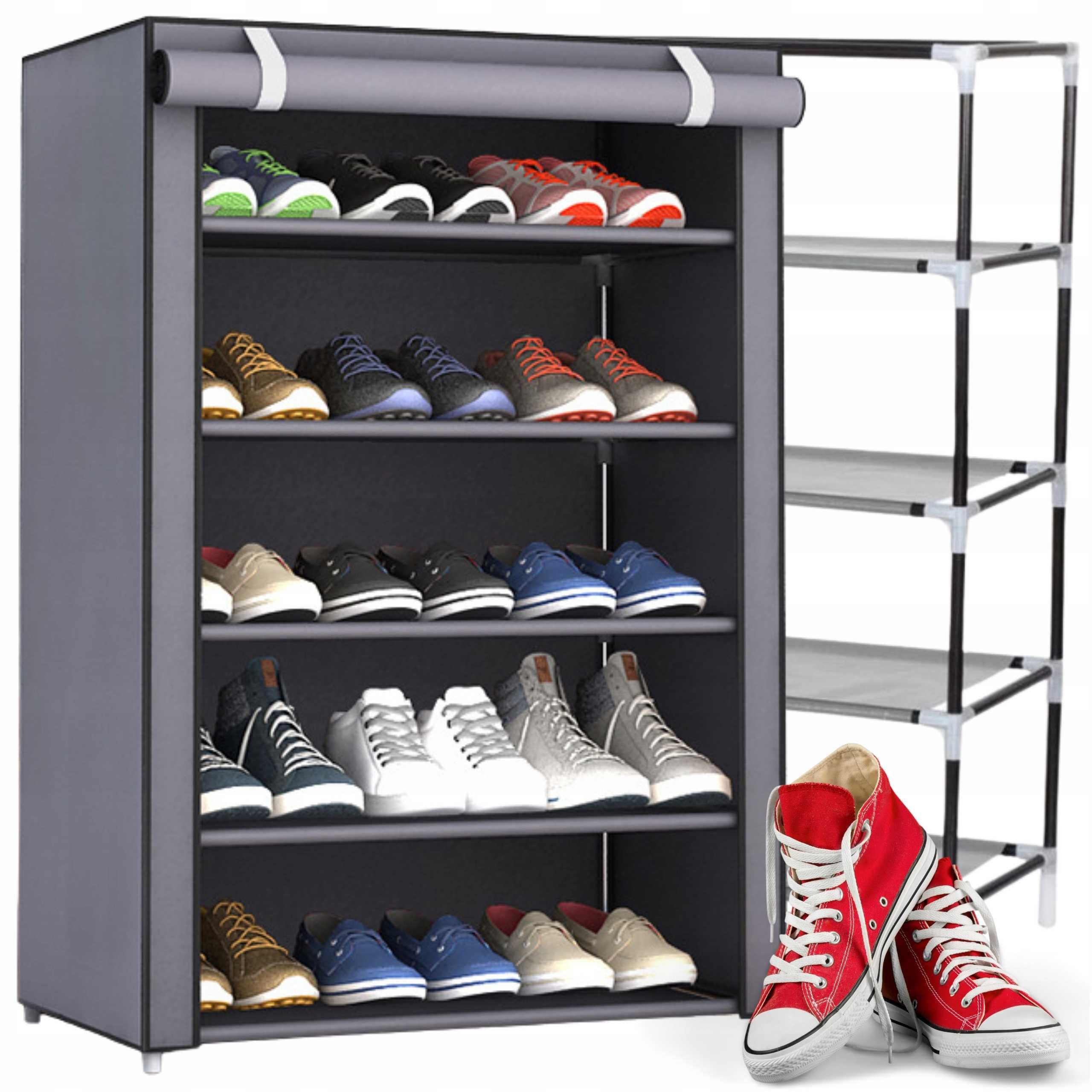 Szafka na buty materiałowa tekstylna zamykana szafa organizer