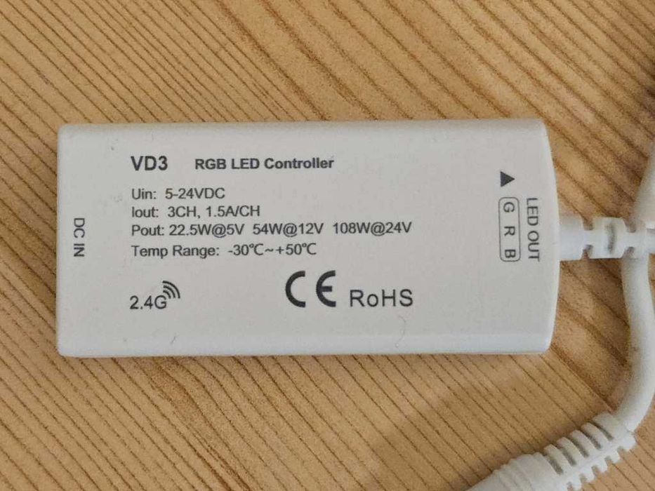 VD3 mini Sterownik instalacji RGB 5-24VDC 2.4 GHz