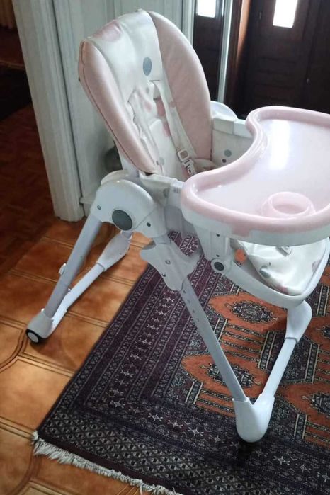 Cadeira comida kinderkraft rosa