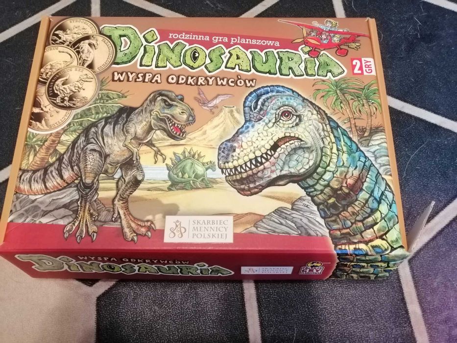 Dinosauria Wyspa Odkrywców Gra planszowa  (2 gry w 1) stan idealny