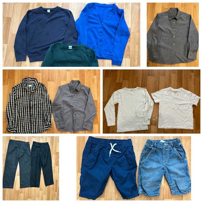 Школьная форма брюки рубашки шорты 7-8 122-128 GEORGE TU