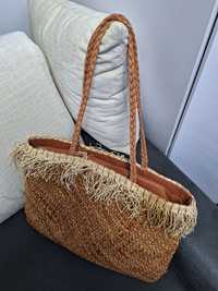 Солом'яна плетена сумка, пляжна сумочка,