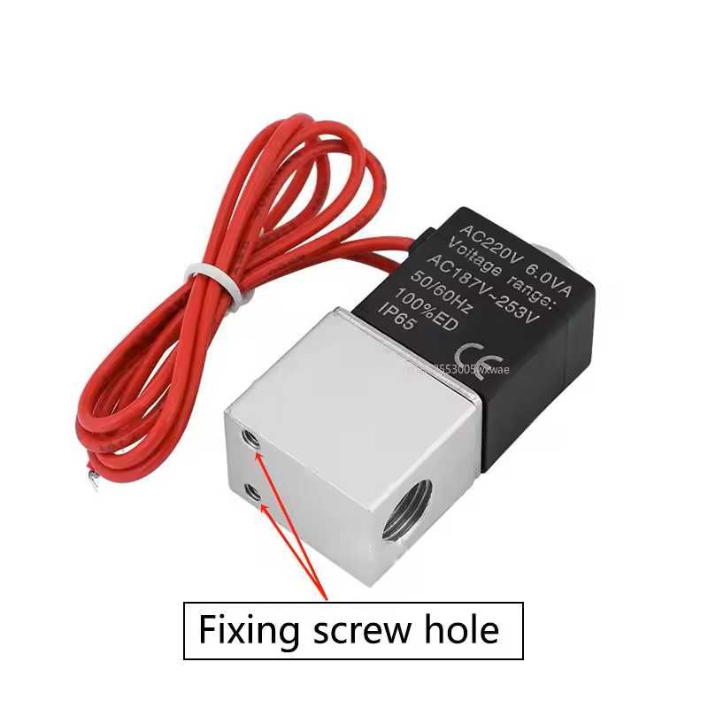 Válvula solenóide de 12mm, ac 220v para ar, água e óleo