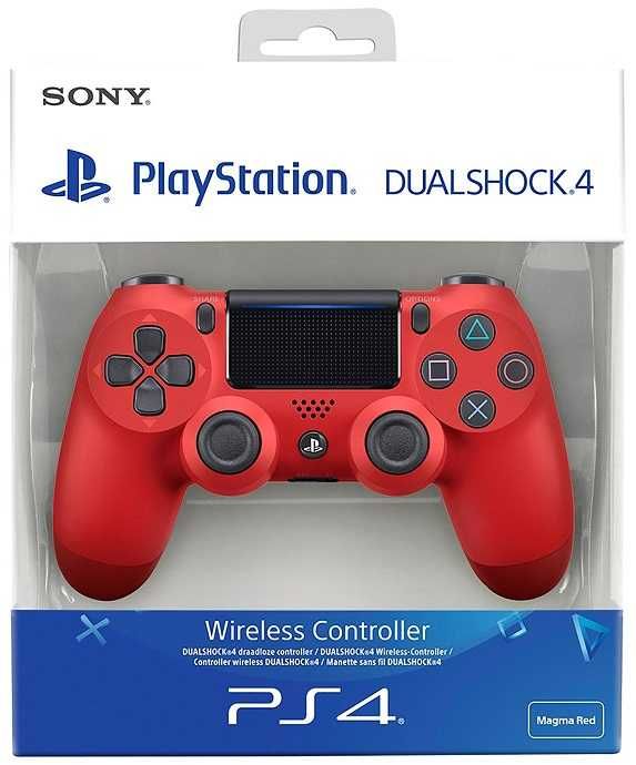 NOWY Pad Sony Dualshock 4 V2 PS4 + Slim + Pro = Magma Red = Czerwony