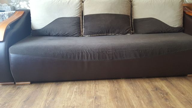 Kanapa wersalka sofa rozkładana czekoladowy brąz
