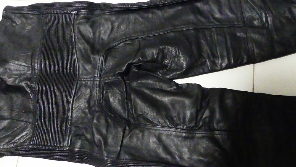 Jardineiras de cabedal - motard (tamanho M - 1,75/79Kg)