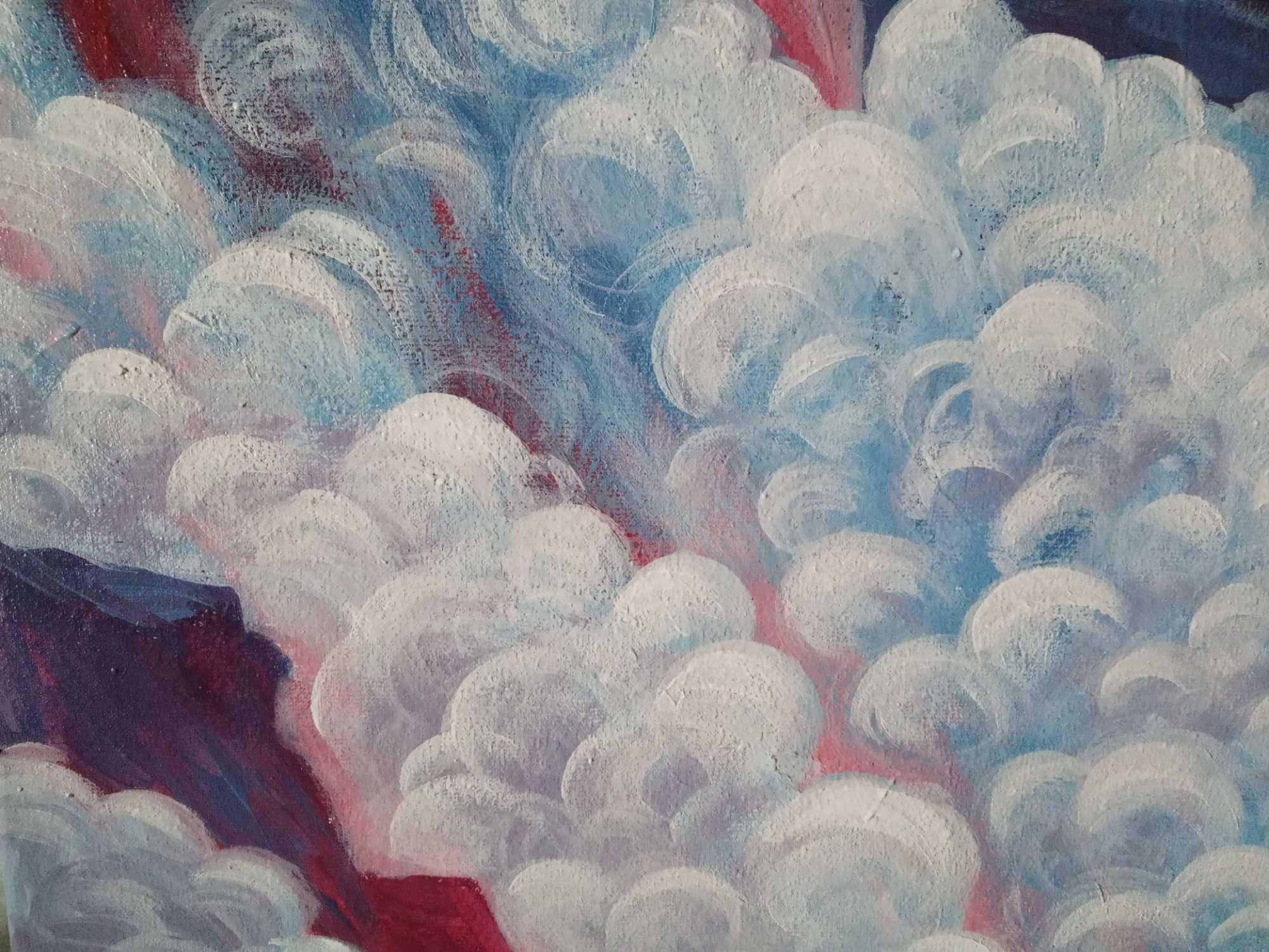 Картина акрилом "Хмари" 40х50,полотно,ручна робота