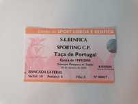 Bilhete futebol S.L.Benfica-Sporting C.P. jogo Taça Portugal 1999/2000