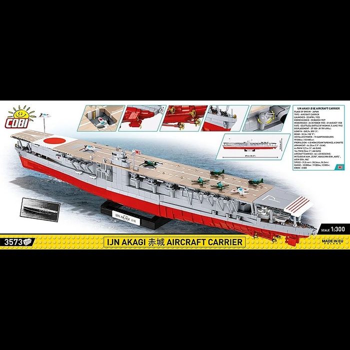 Cobi 4851 Lotniskowiec AKAGI. Fabrycznie nowy zestaw kolcków.
