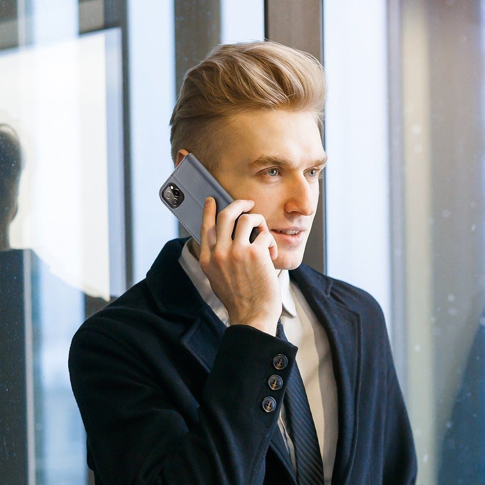 Etui Hivo Dux Ducis Skórzane Z Klapką Do Iphone 11 Pro Max Niebieski