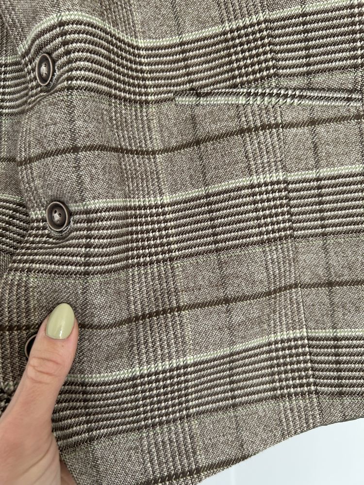 Kamizelka męska Simon Templar w kratę kratkę pod marynarkę elegancka