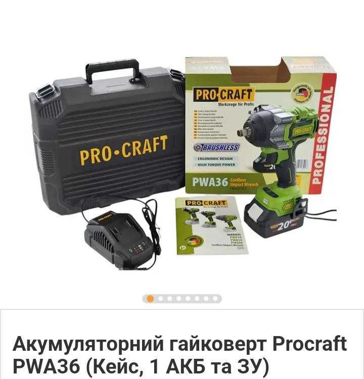 Аккумуляторный гайковерт Procraft PW36 профи