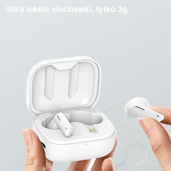 Awei Słuchawki Bluetooth 5.1 T36 Tws + Stacja Dokująca Biały/White