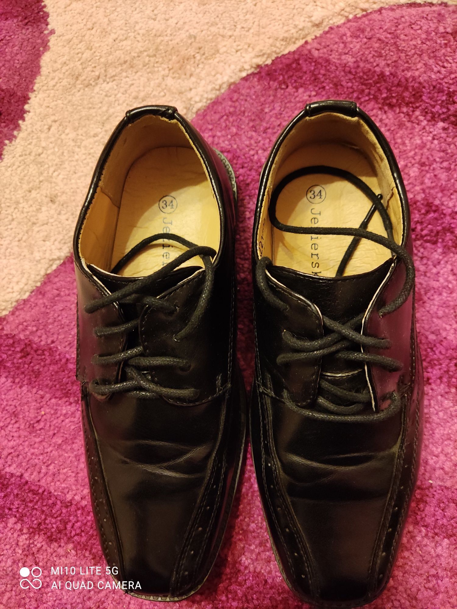 Buty chłopięce czarne komunijne rozmiar 34