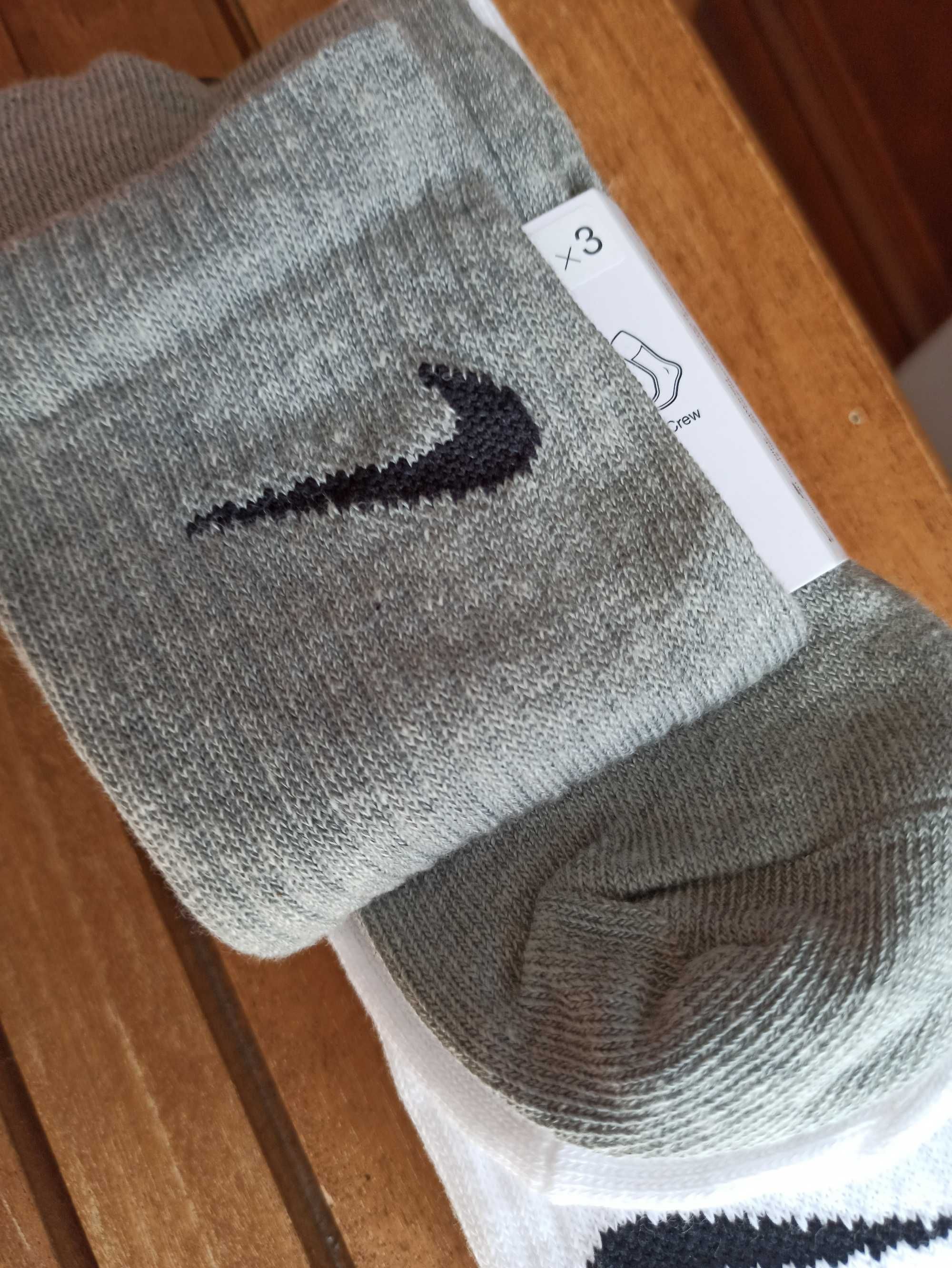 (r. 42-46 DUŻE) Nike skarpetki skarpety wysokie SX4704,-901 trójpak