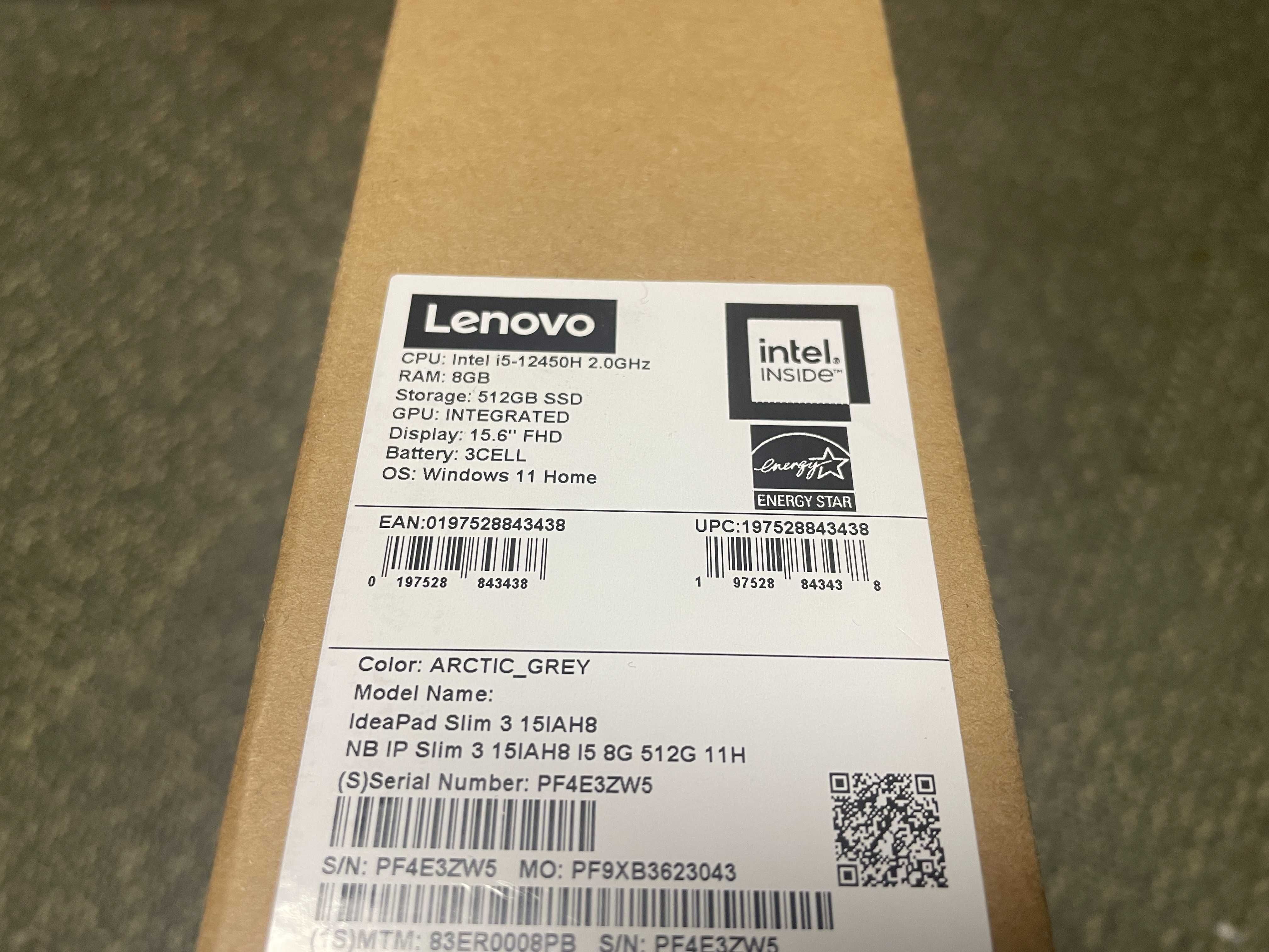 Laptop LENOVO IdeaPad Slim 3 15IAH8 i5/8GB/512GB/Win11/ NOWY/Gwarancja