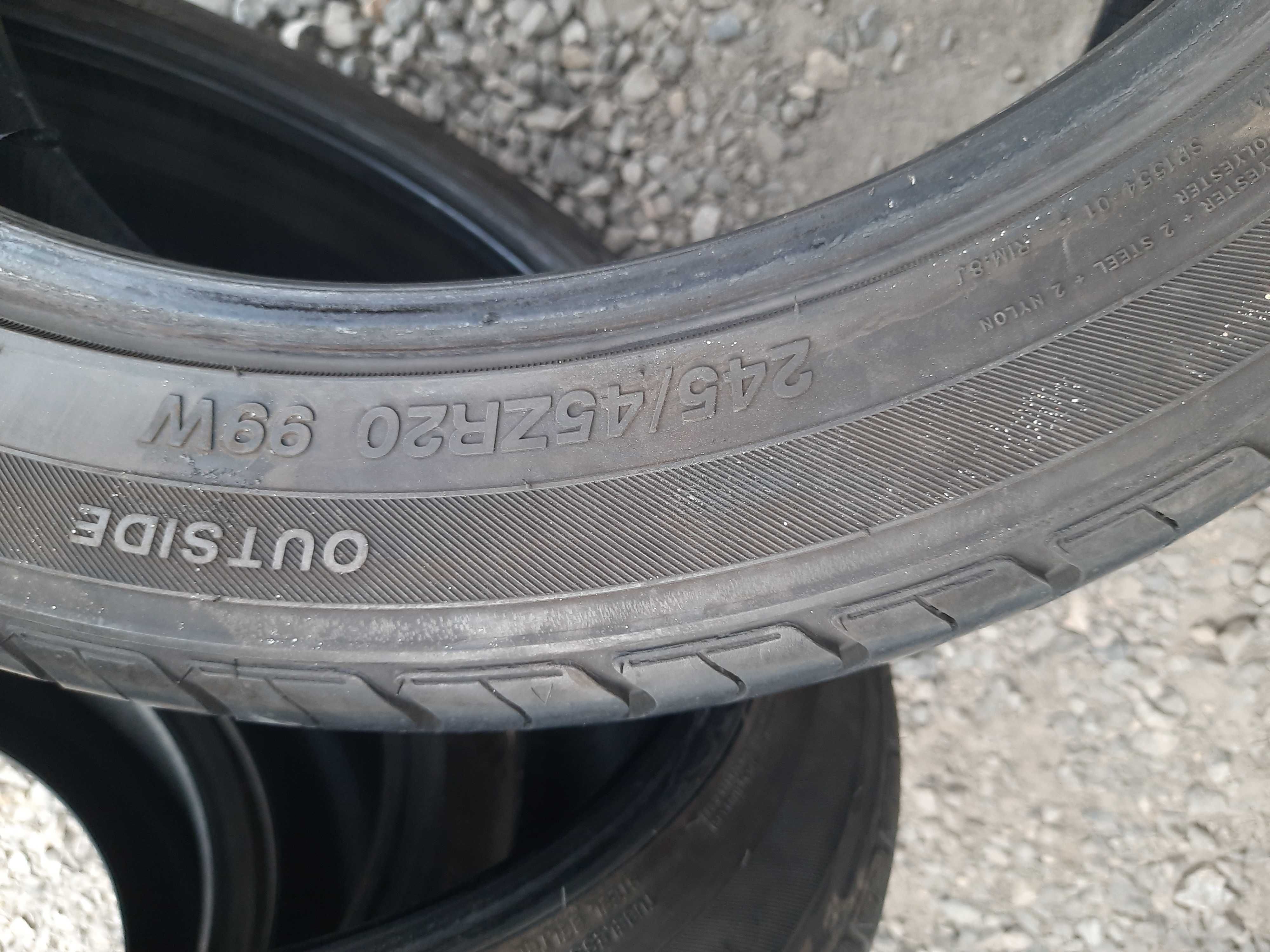 2x opony lato letnie 245/45 r20 stan bardzo dobry z 2020r 6mm