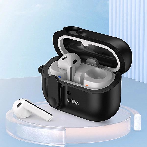 Etui Tech-Protect Slim Hook na Samsung Galaxy Buds 3 / 3 Pro - czarne