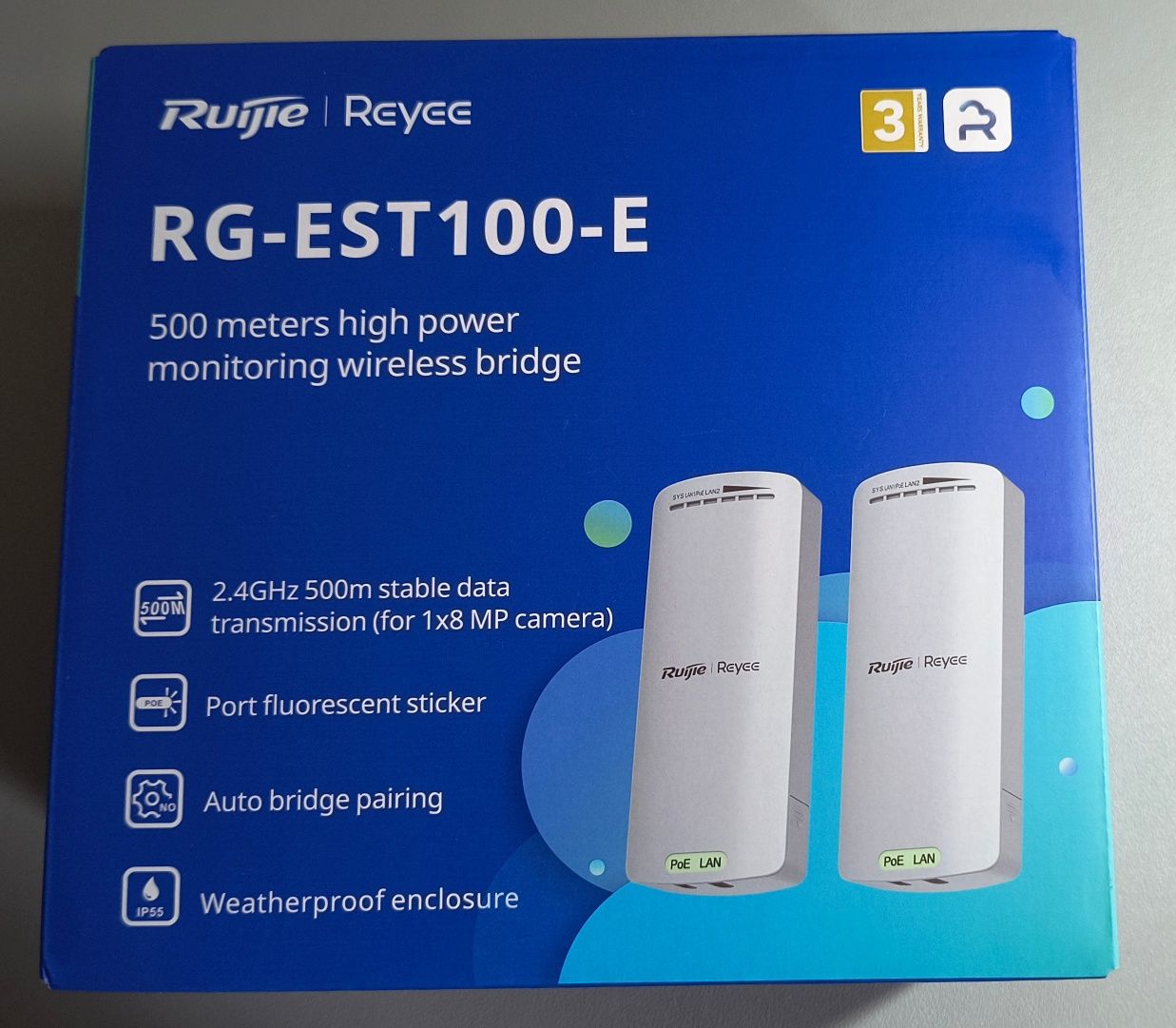 Nowy RG-EST100-E firmy Reyee ruijie 2.4GHz Dual-stream 500m Bezprzewod
