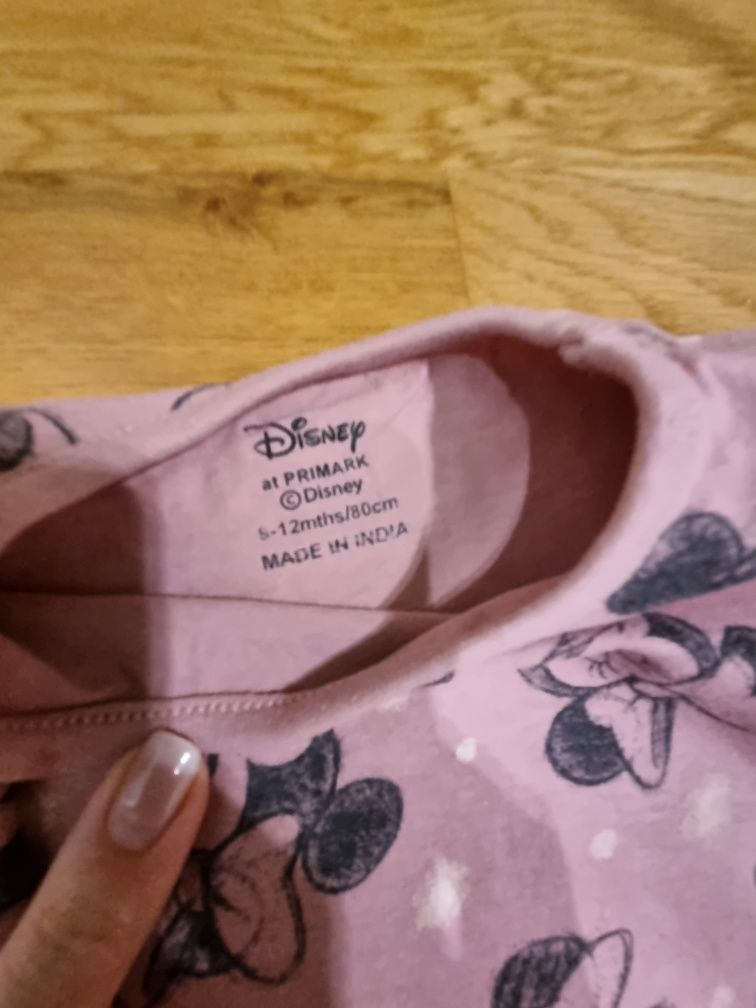 Zestaw 3 komplety Newbie kwiaty i Primark Disney 9/12 msc  80 cm