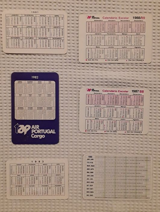 Calendários de bolso TAP e TAP Cargo