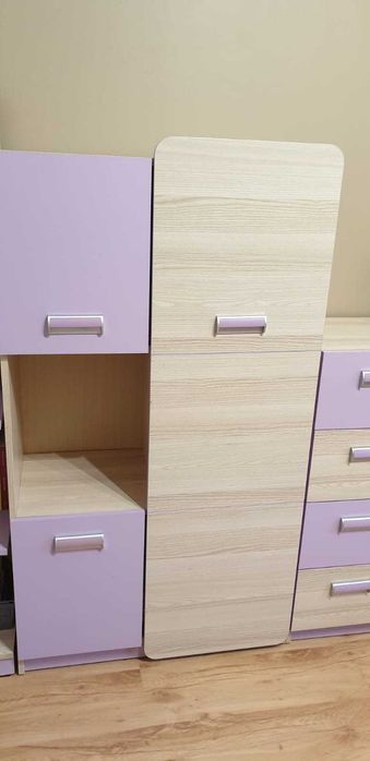 Meble dziecięce LORENTO dla dziewczynki. 6el. stan BDB Duży komplet