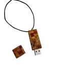 Pendrive zdobiony bursztynem 64GB Wisiorek