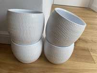 4 osłonki ceramiczne białe