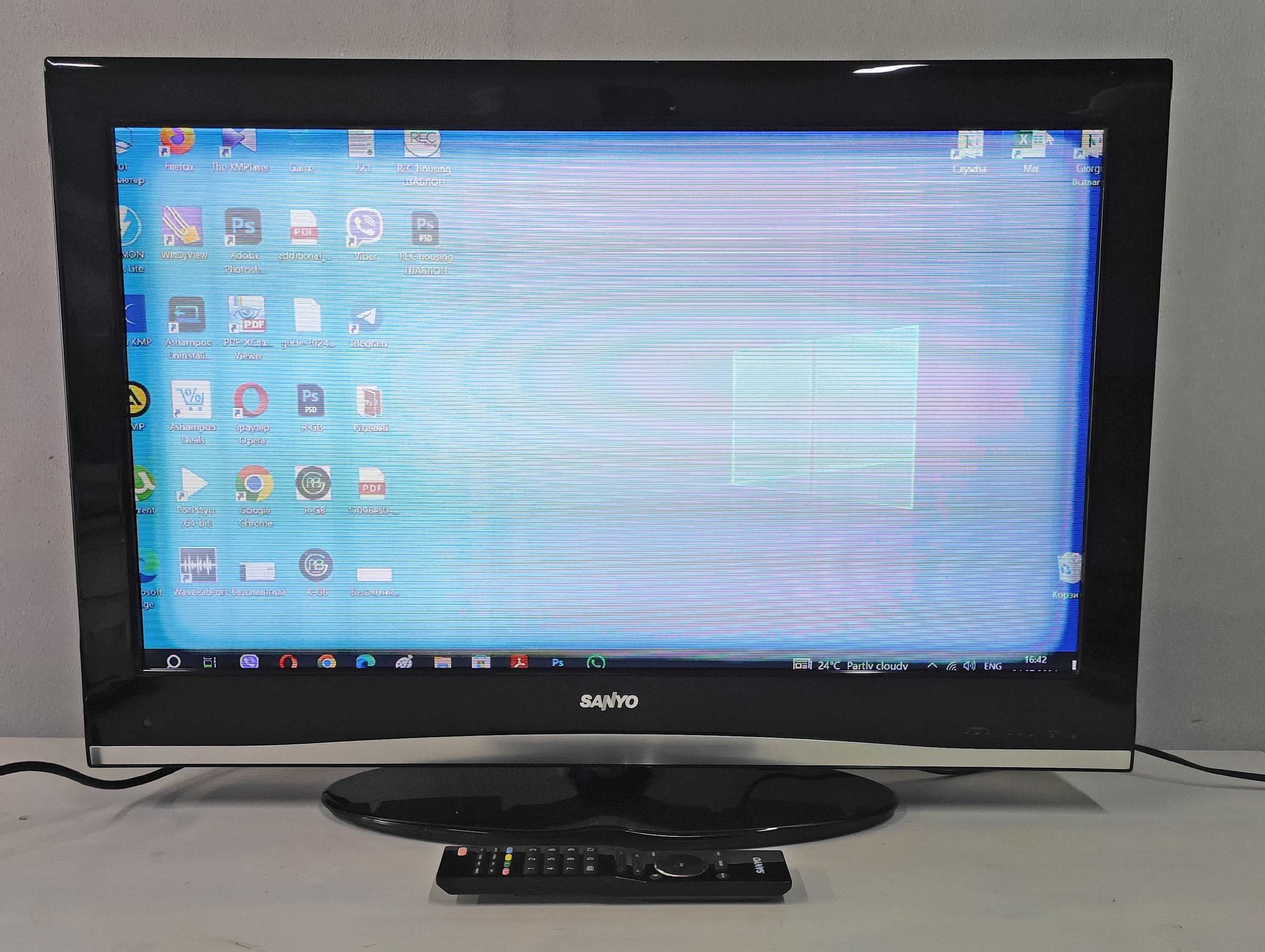 Телевизор Sanyo CE32LC08-C 32"  под ремонт, Без WI-Fi