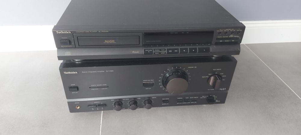 Wzmacniacz technics + odtwarzacz cd