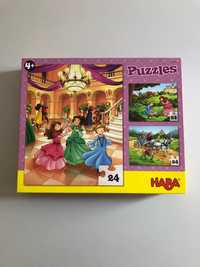 Caixa com 3 Puzzles Princesas | 24 peças cada | Habo