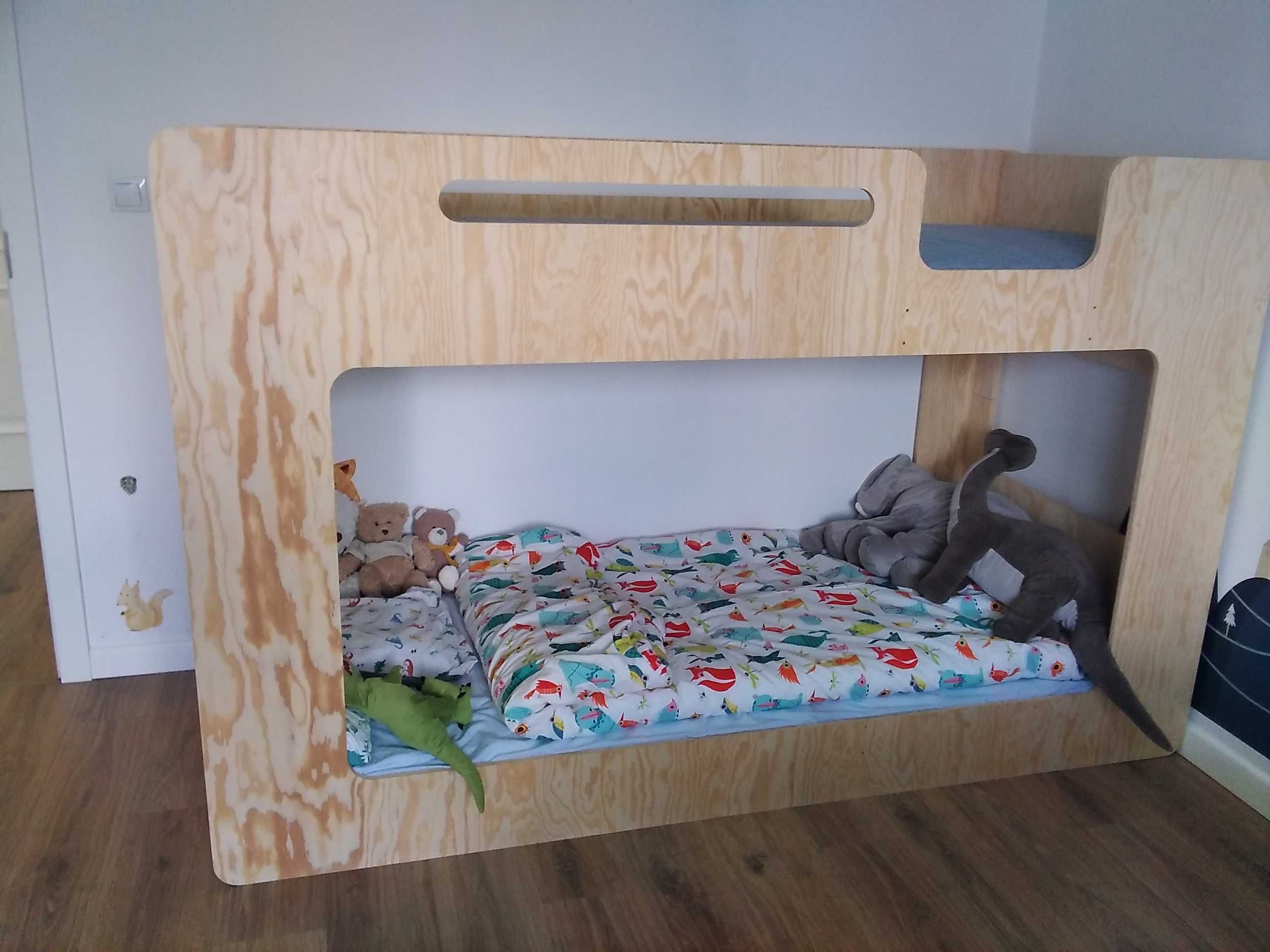 Łóżko dziecięce MIMI piętrowe 90x200 plus materac ASVANG i AGOTNES