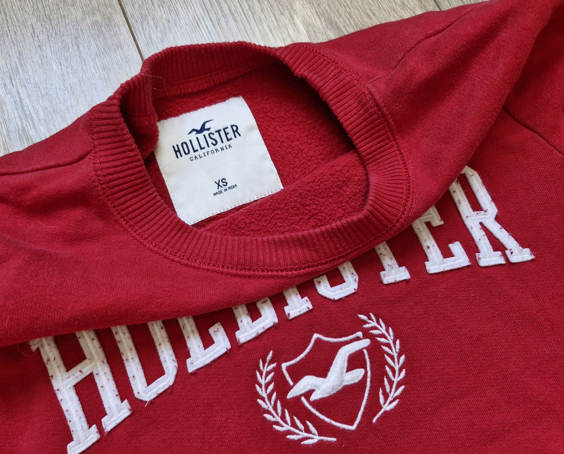 Bluza * Czerwona * Hollister * Logo * XS