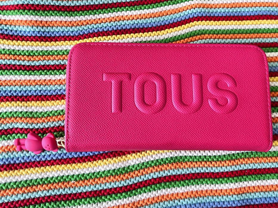 Wyprzedaz Tous nowy portfel 19..5 x 10.5 cm skóra naturalna