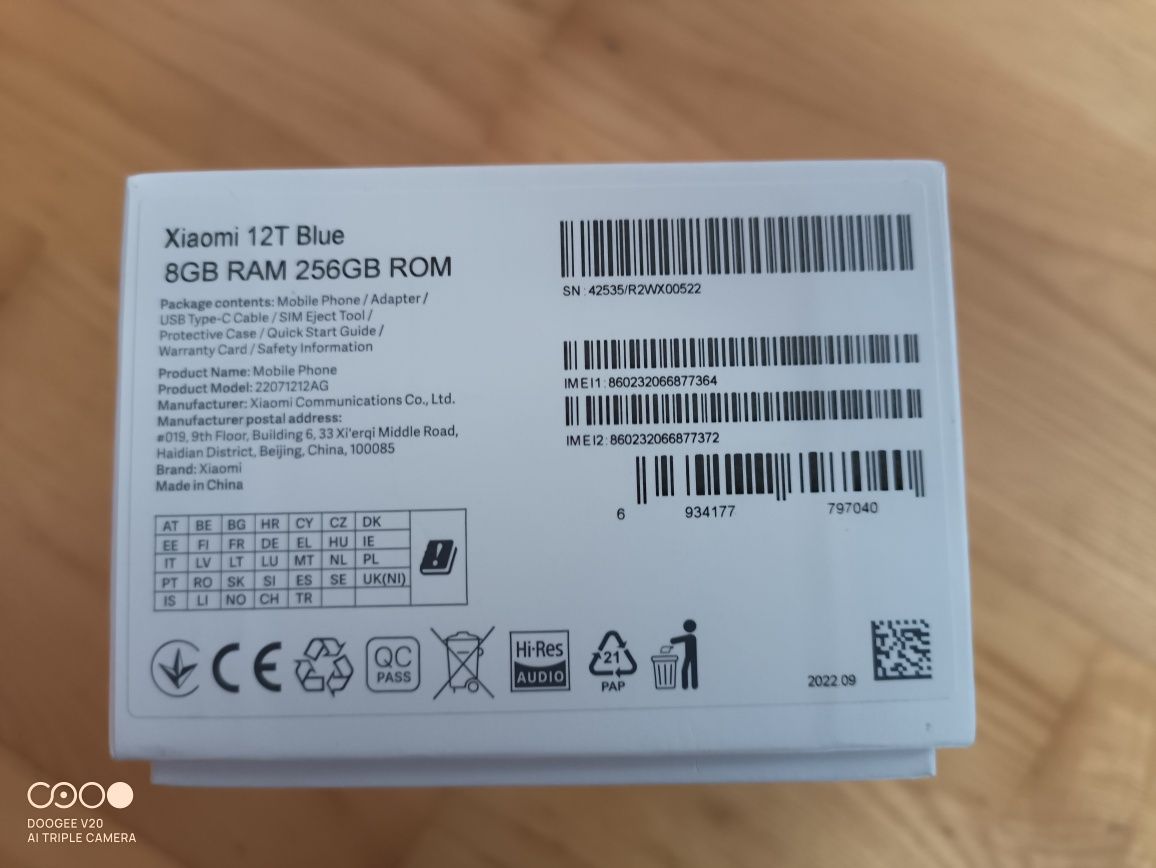 Xiaomi 12T 8/256 GB