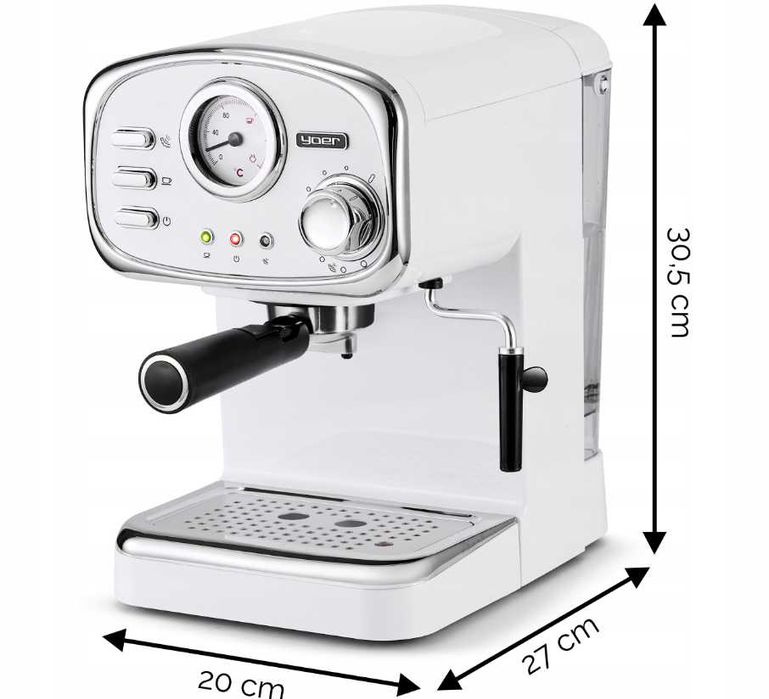 Ekspres Do Kawy Ciśnieniowy Kolbowy Yoer 1100W Spieniacz Mleka OKAZJA