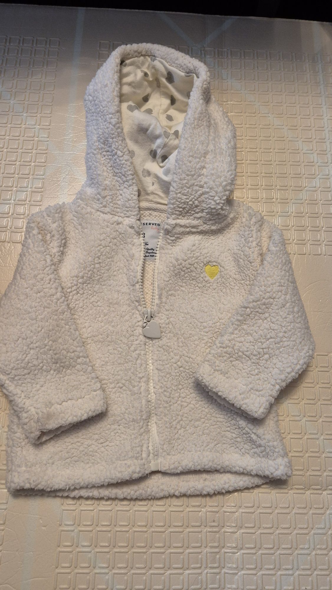 Bluza kurtka biała miś rozm. 68 reserved polar